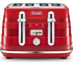DELONGHI Avvolta CTA4003.R 4-Slice Toaster - Red